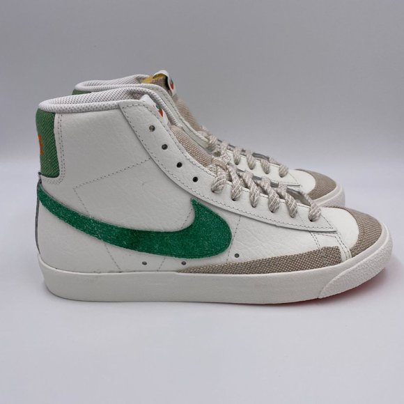 Nike Blazer Mid ' 77  White / Green Womens Shoes - Picture 1 of 8
